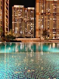 a pool in a city
