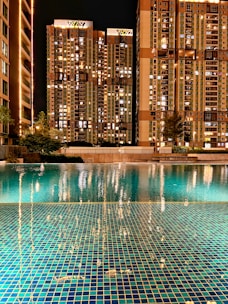 a pool in a city
