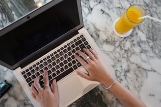 a person using a laptop