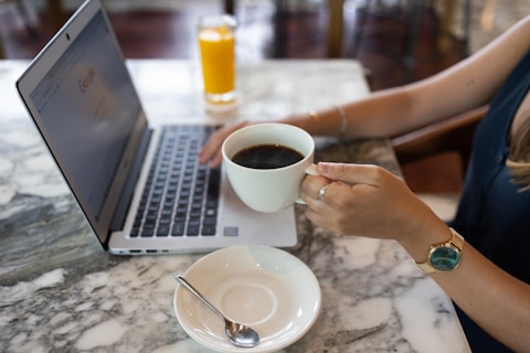 a person using a laptop