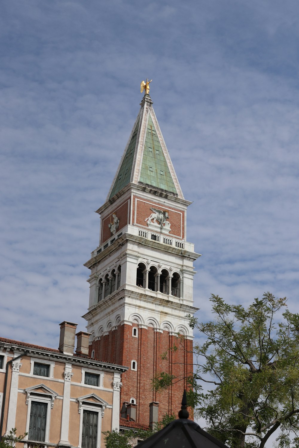 a clock on a tower