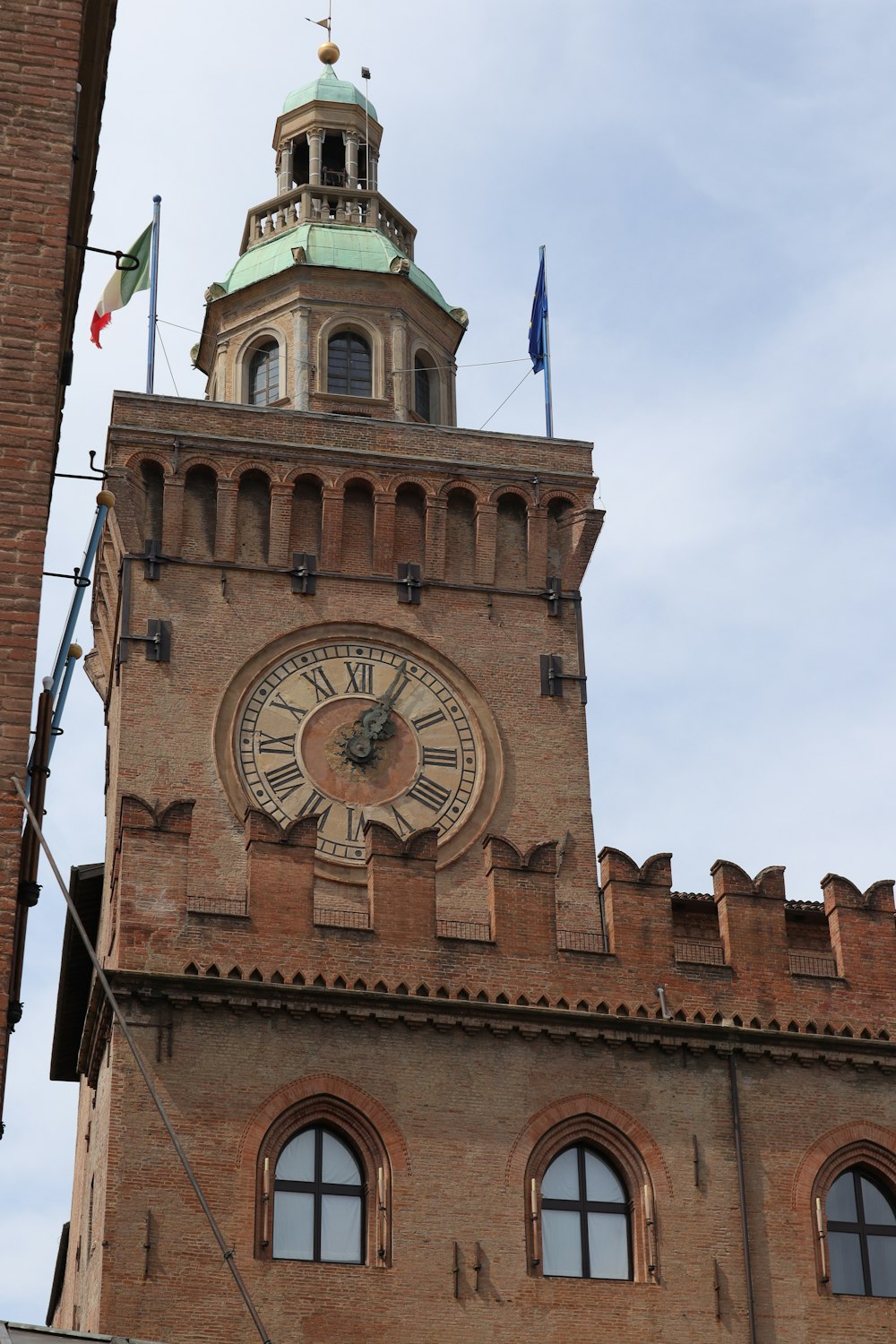 a clock on a tower