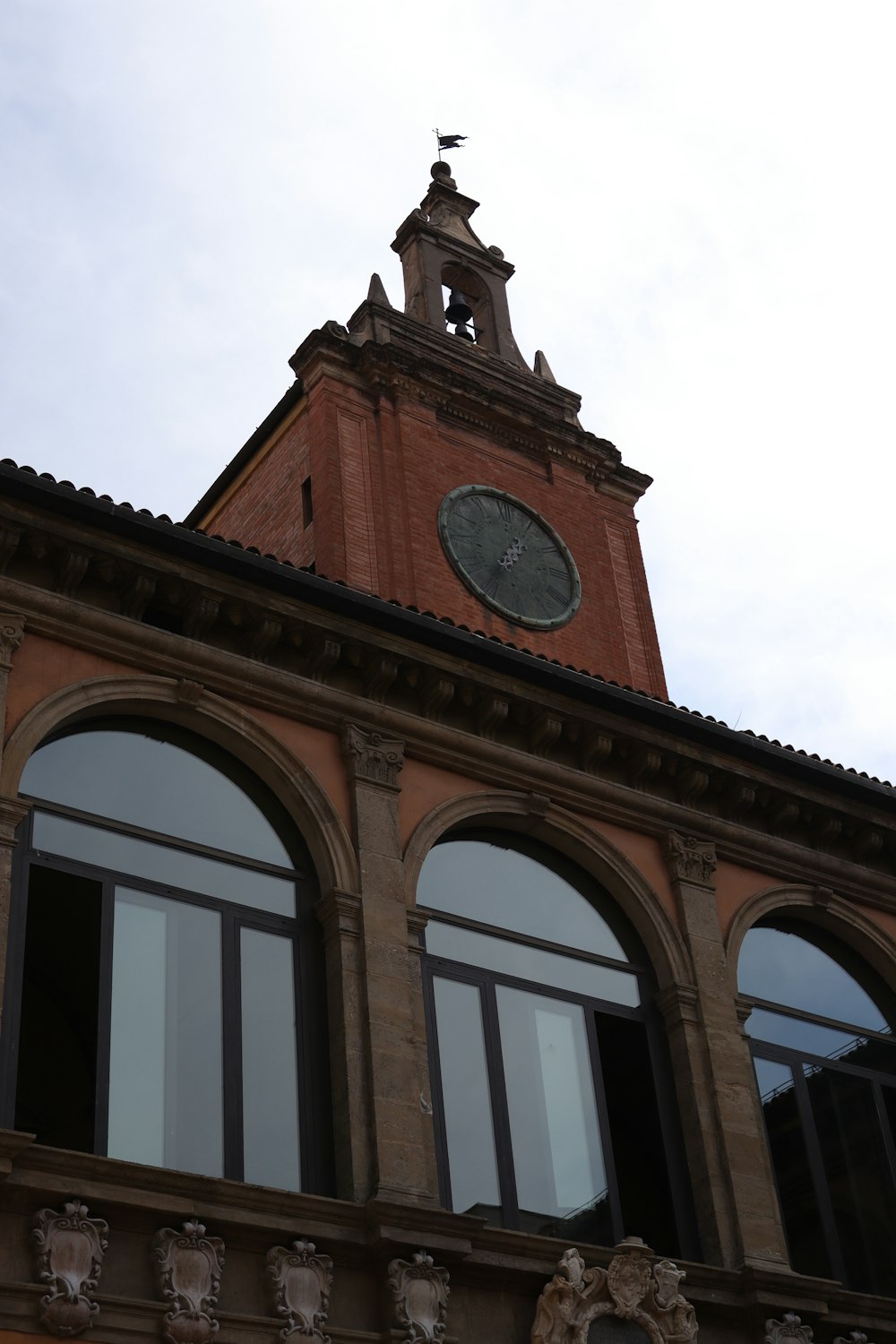 a clock on a tower