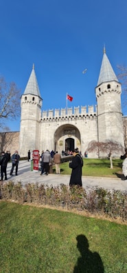 Entrance gate of Quva Turan Türk with clear signage and security checkpoint