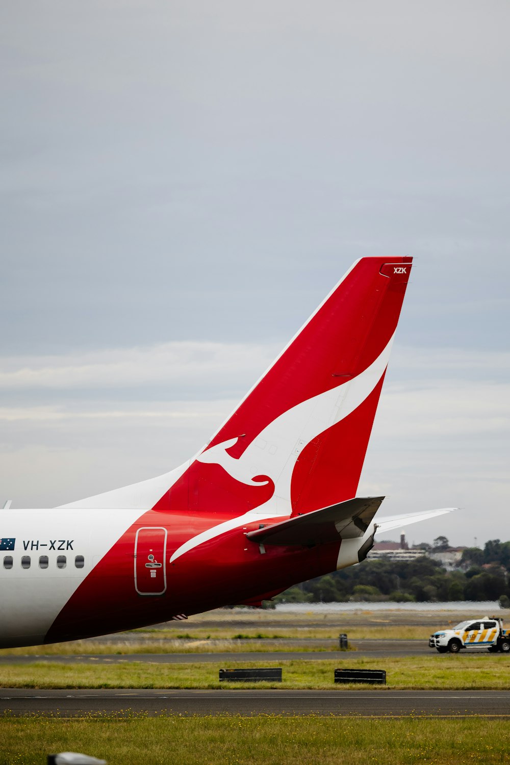 a plane on the runway