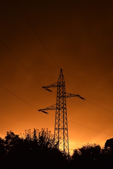a power line tower