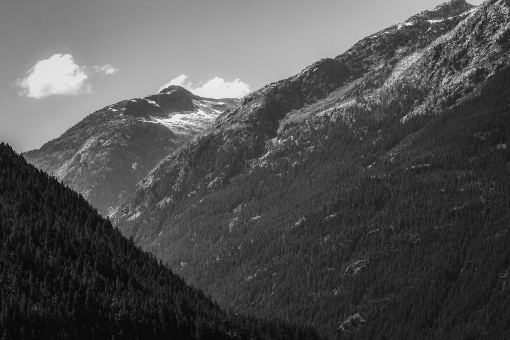 a mountain with snow