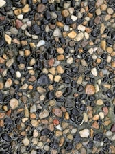 Close-up of eco-friendly gravel and paving stones ready for delivery.