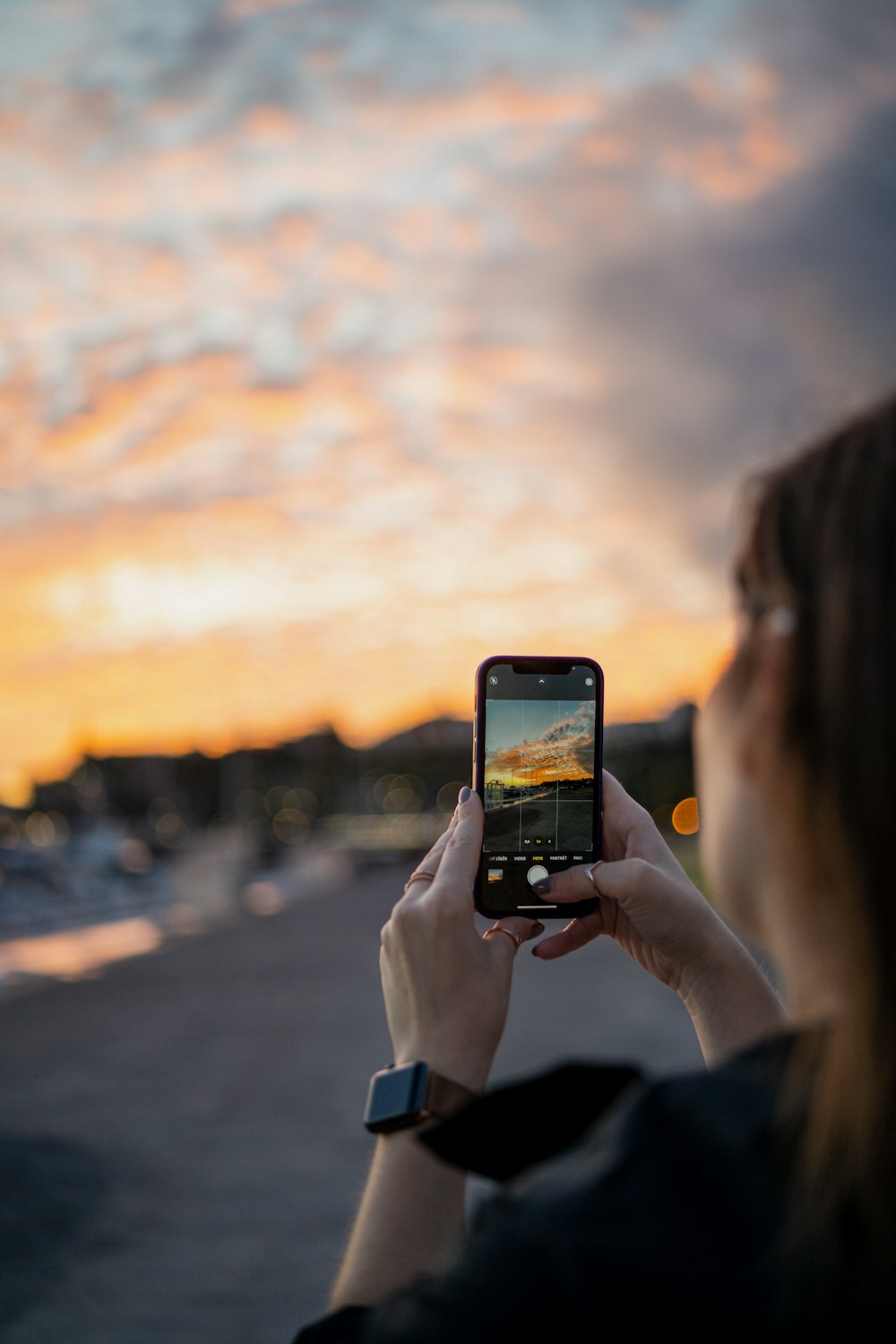 a person holding a cell phone