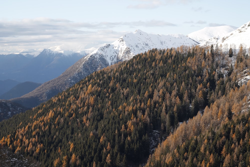 a mountain with snow