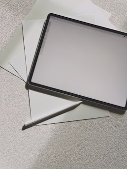 a tablet on a table