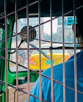 Inside view of a comfortable, air-conditioned taxi interior.
