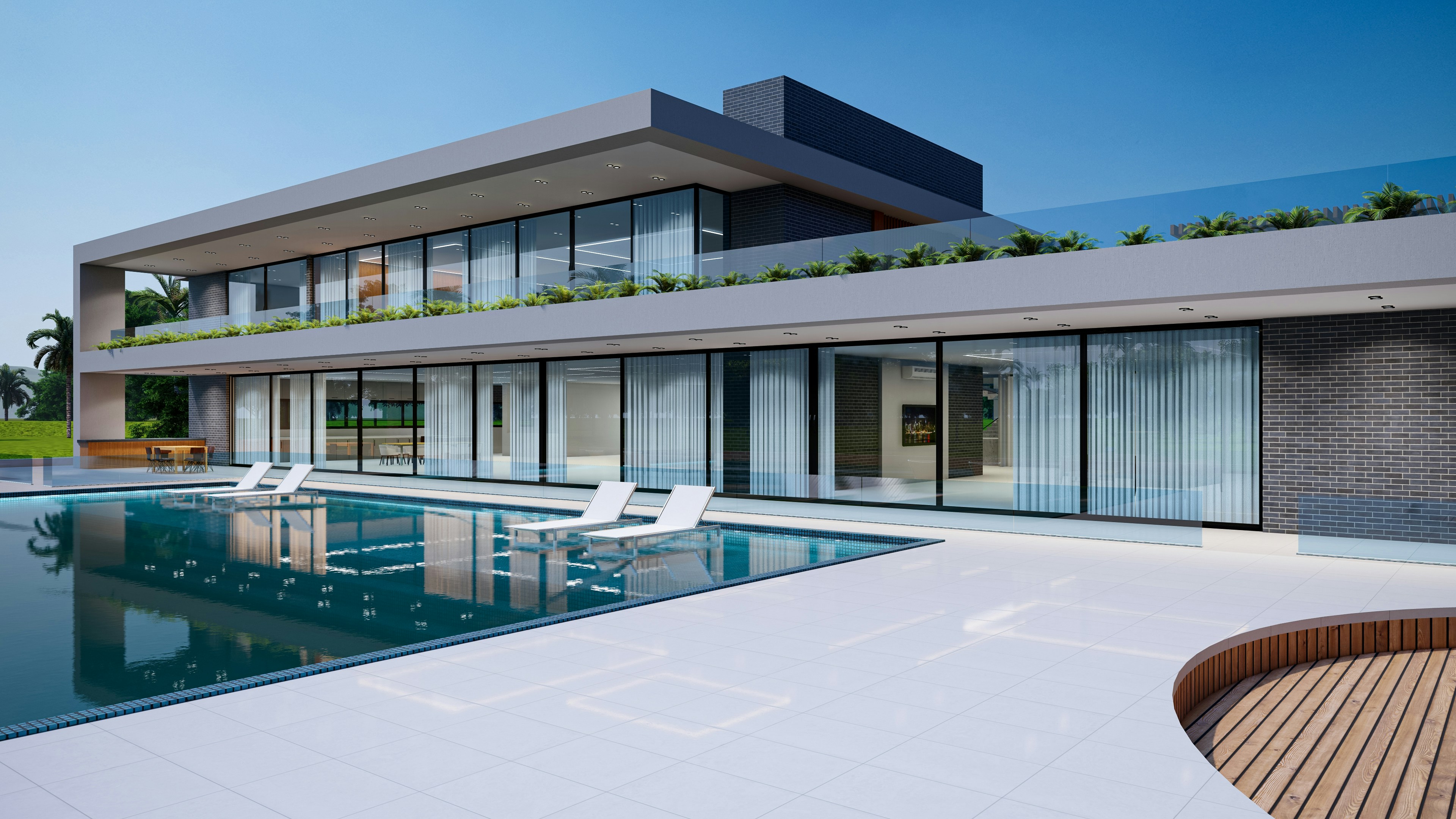 Casa moderna com piscina