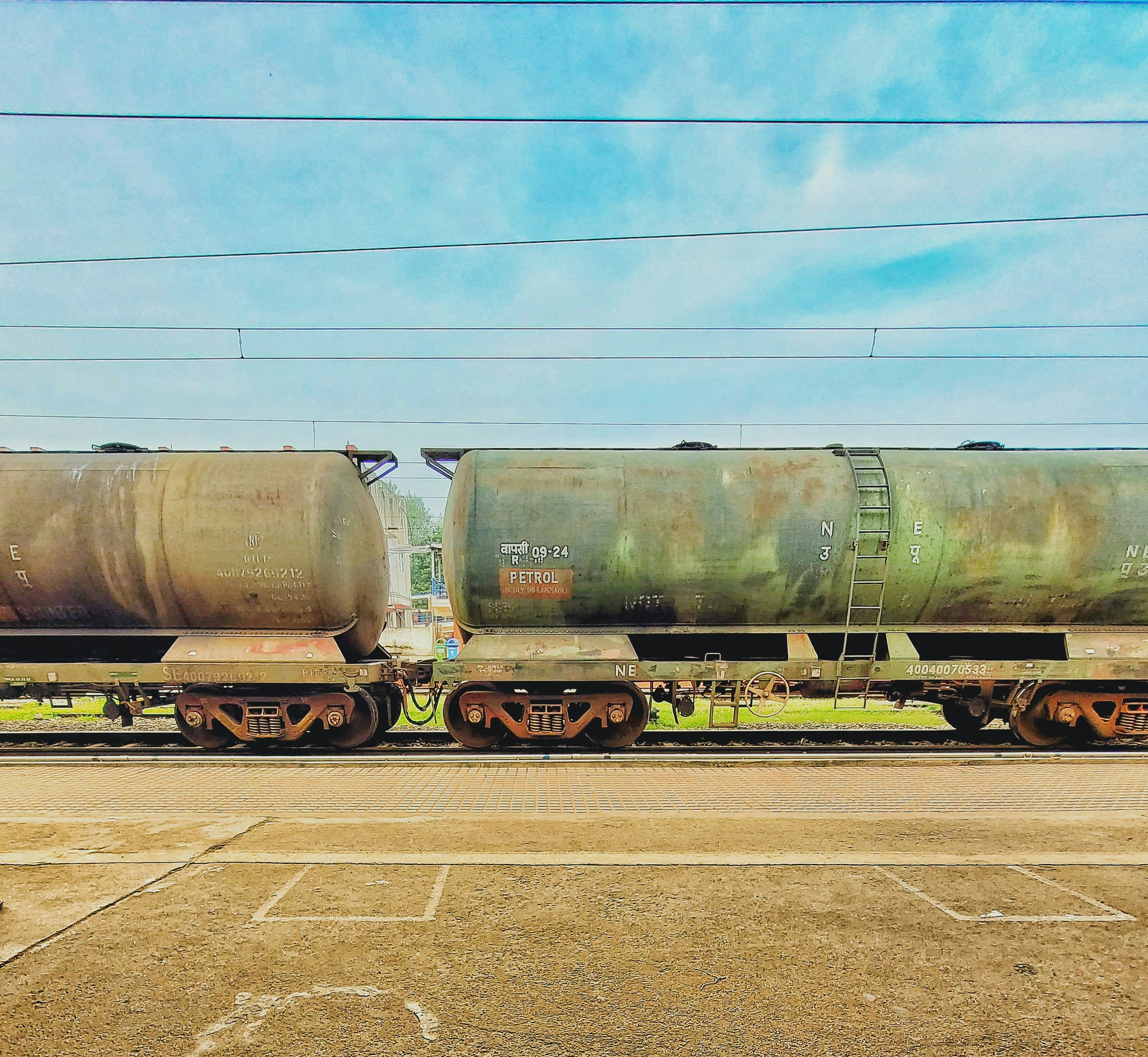 a train with a tank on it