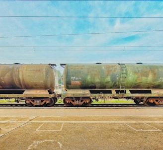 a train with a tank on it