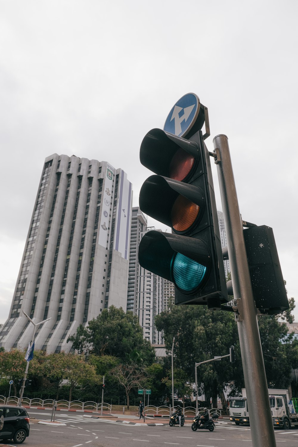 a traffic light has changed to green