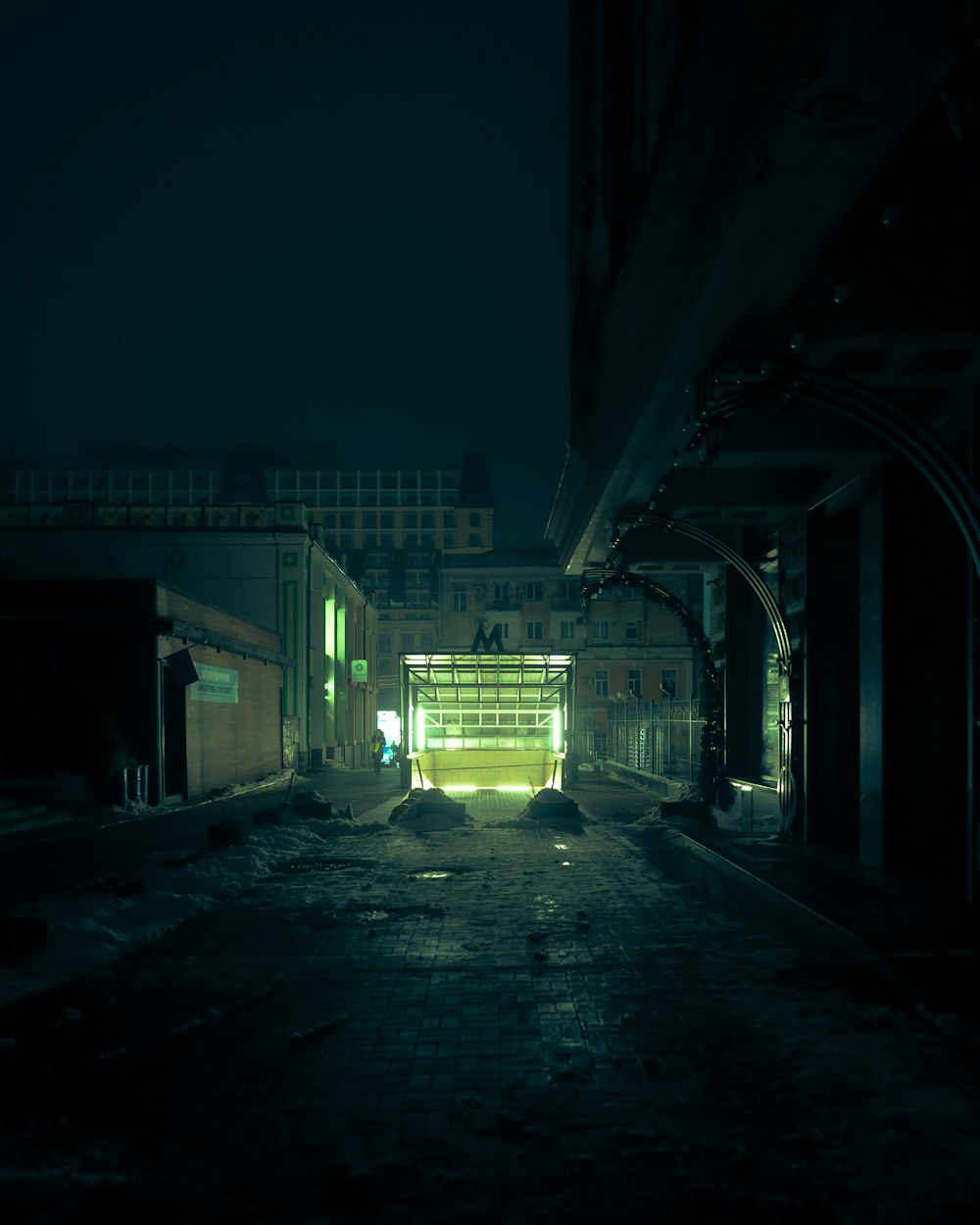 a street at night