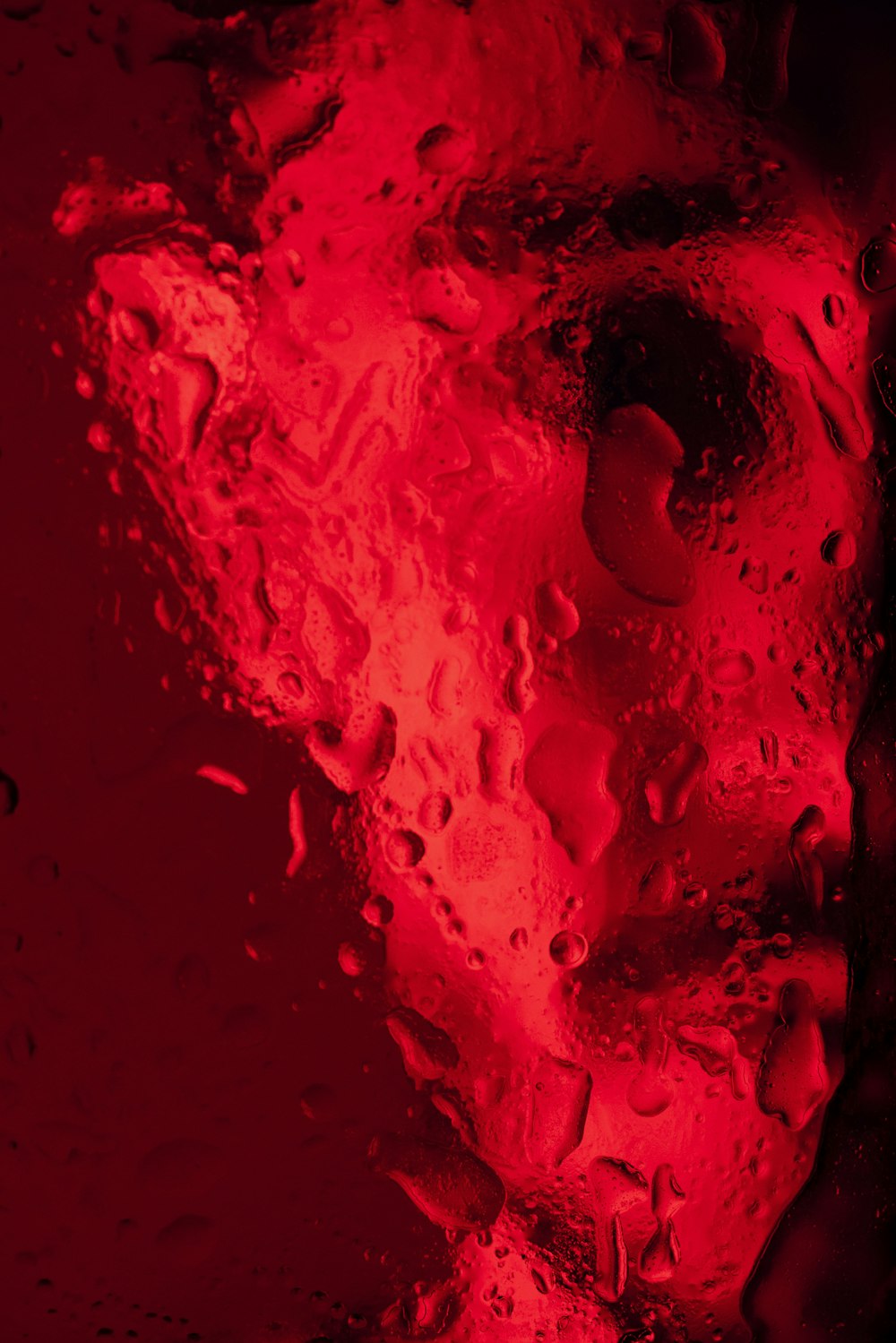 a close up of a red substance