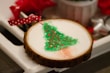 A festive tray featuring interchangeable mosaic designs for different seasons.