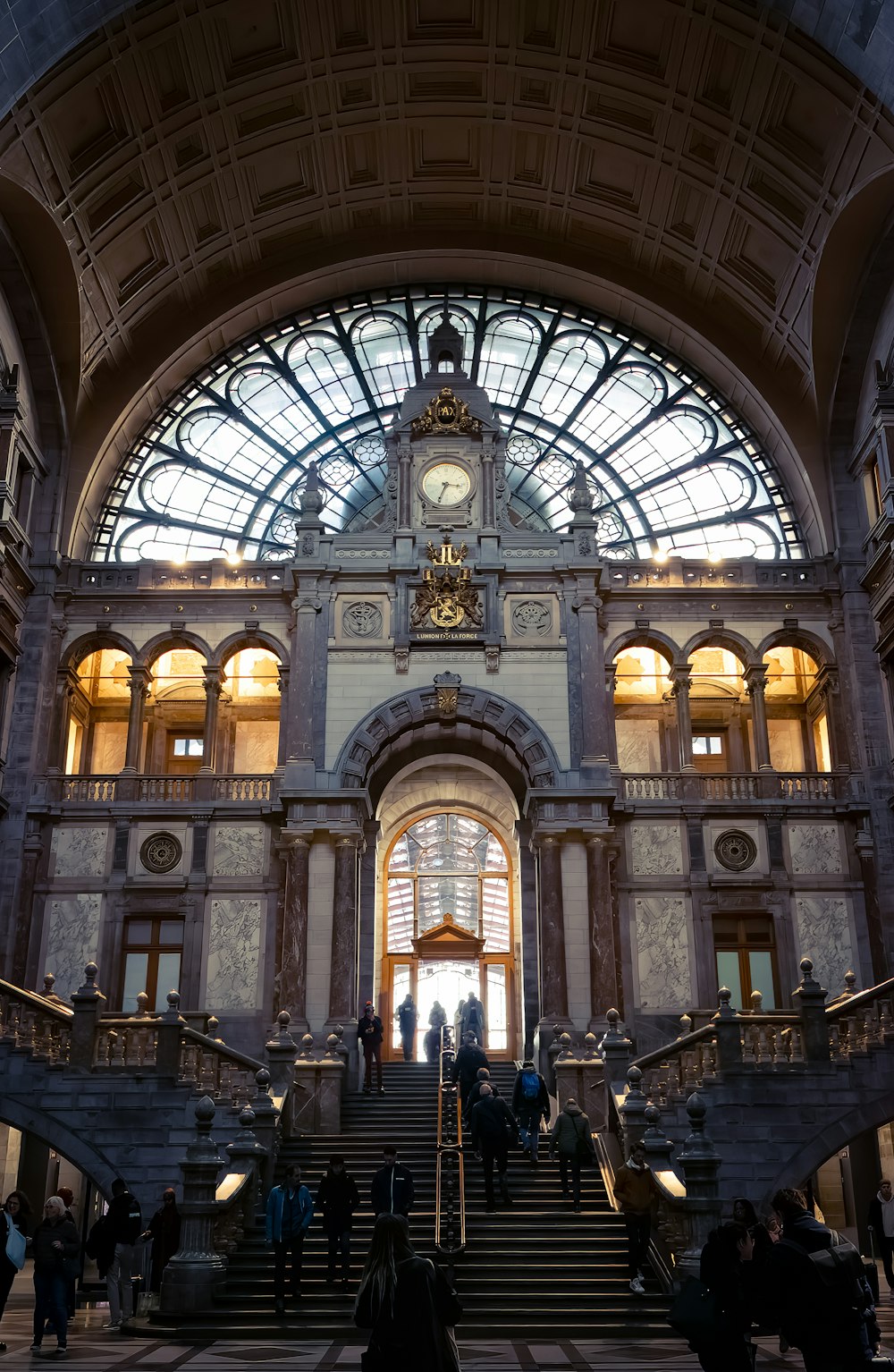 a large ornate building with a clock