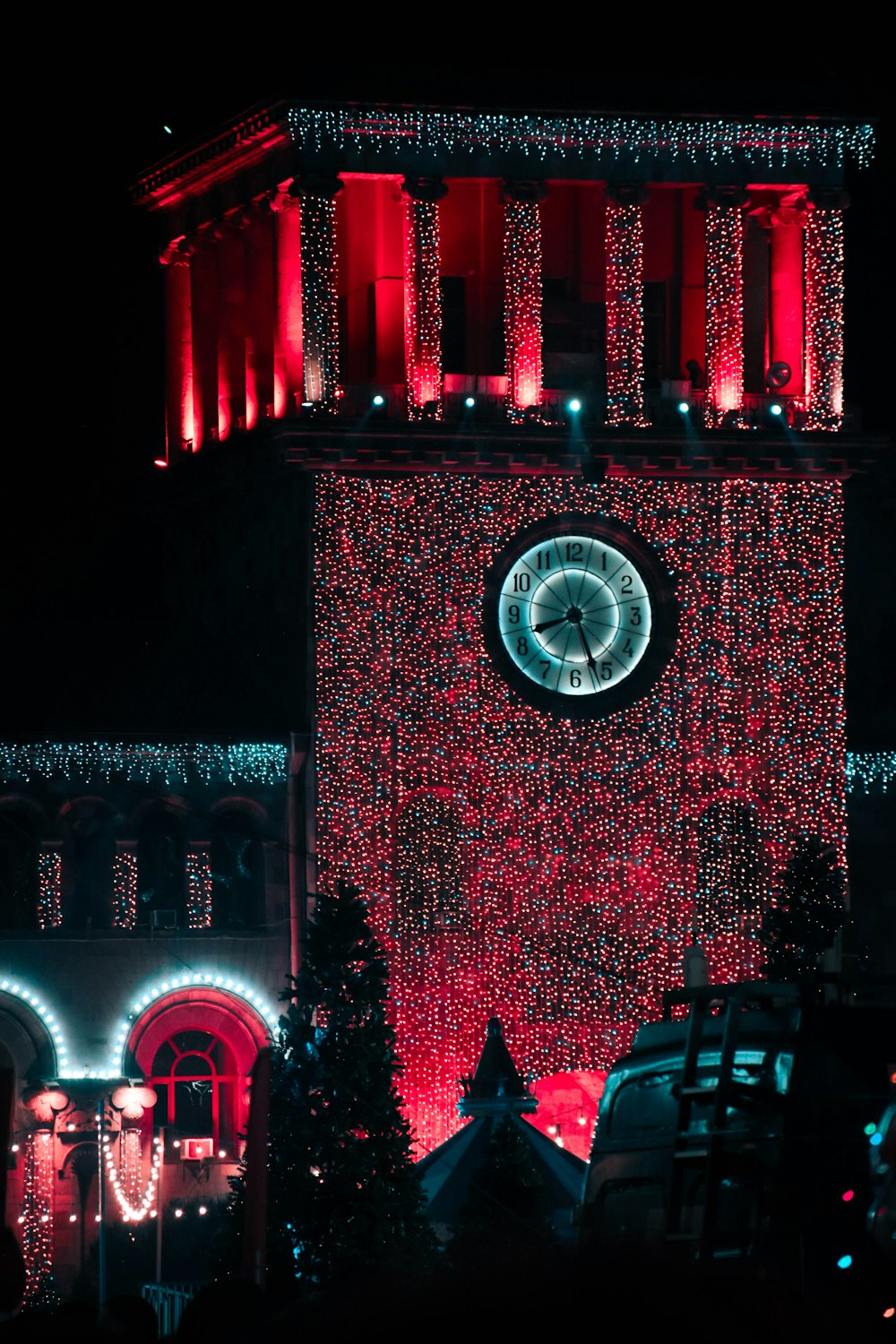 a clock on a building