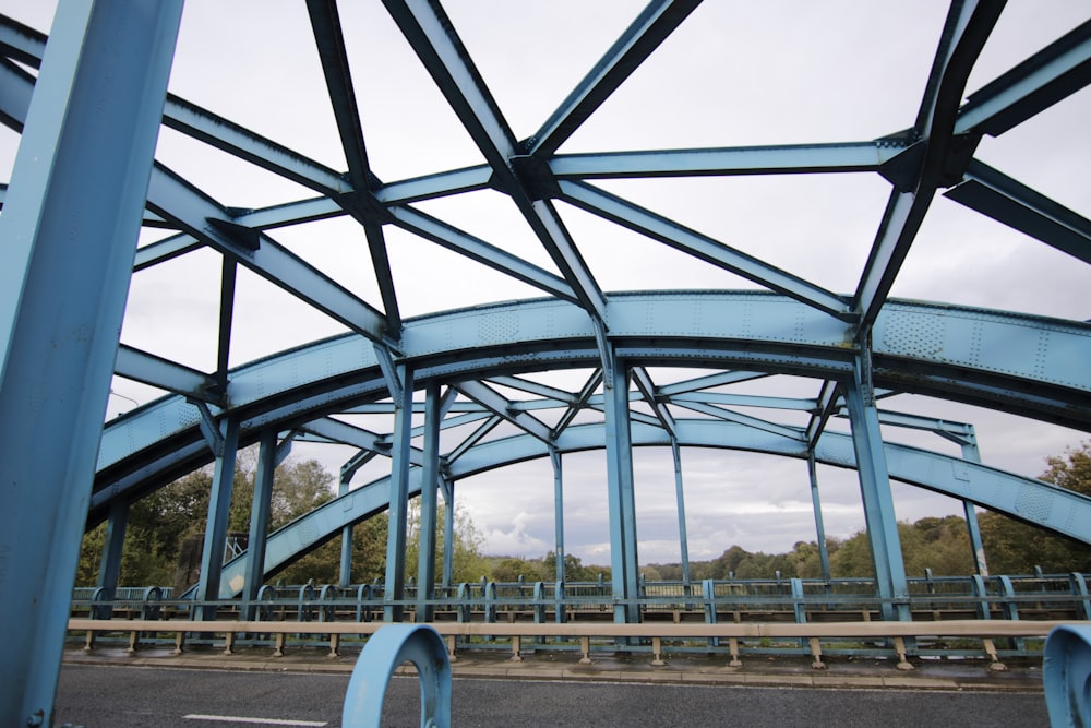 a large metal structure with a railing