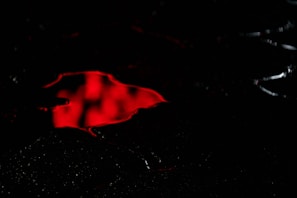 Screenshot of a dark fantasy game level with red and black color scheme