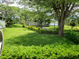 Park-like fenced garden with terrace and grill, perfect for relaxing