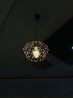 a light that is hanging from a ceiling