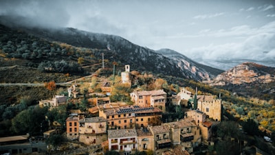 A beautiful landscape of Catalonia depicting a traditional village steeped in legends.