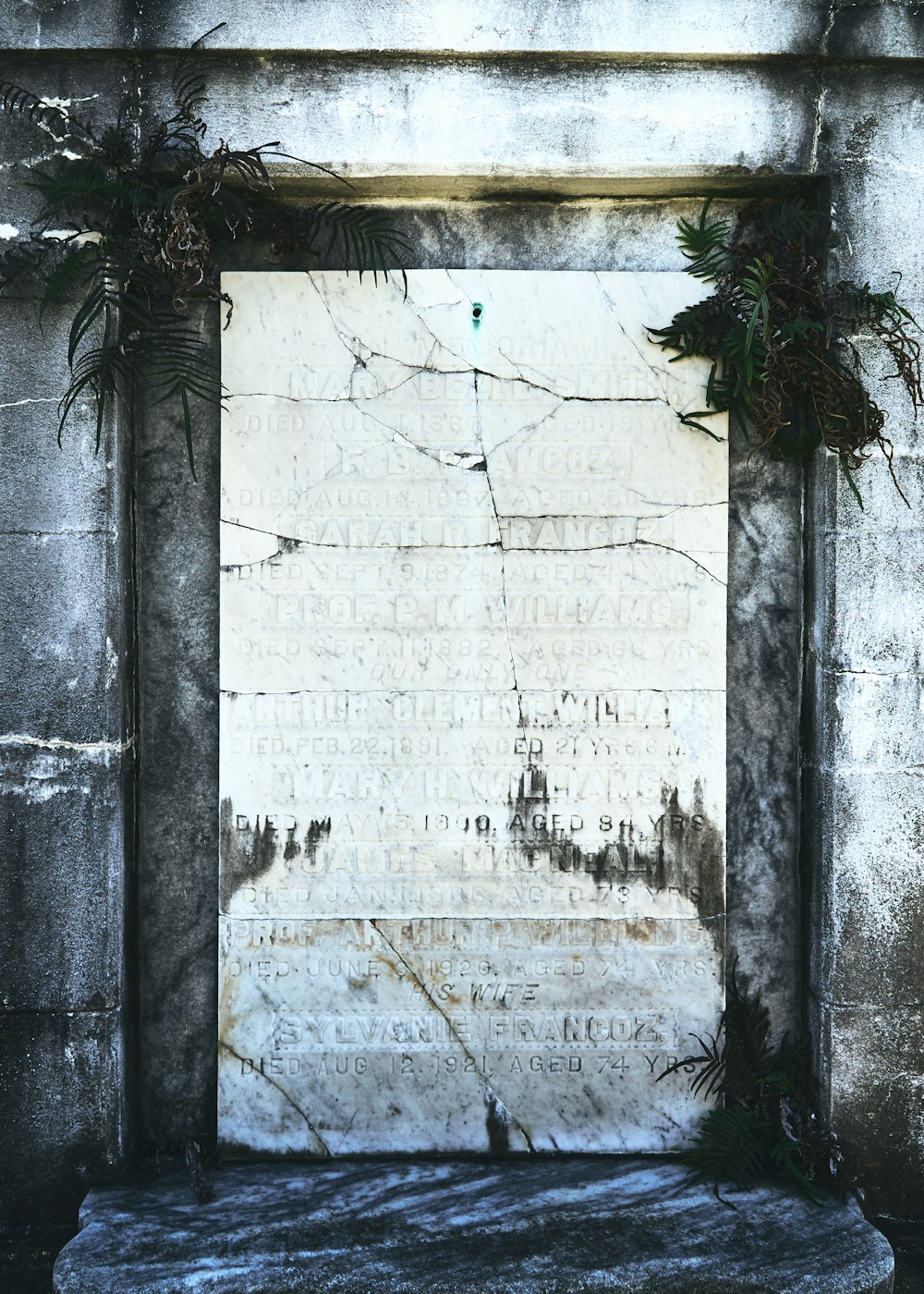 a monument with a plaque in the middle of it