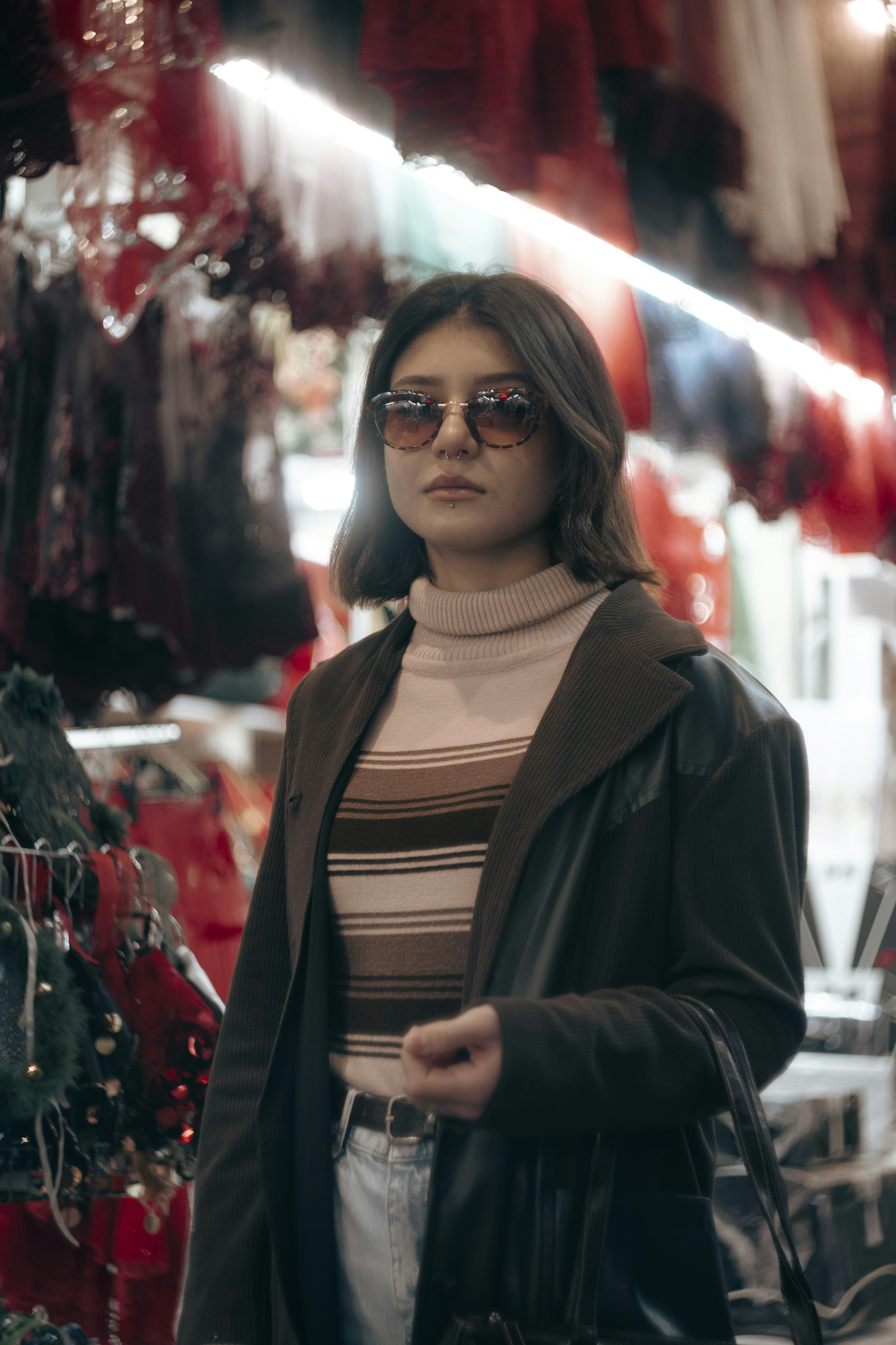 Red and white makeup