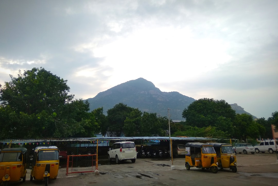 Sacred Arunachala Hill, Tiruvannamalai, South India. View from Tiruvannamalai railway station. 🙏 More photos of Arunachala Hill are in the user profile.