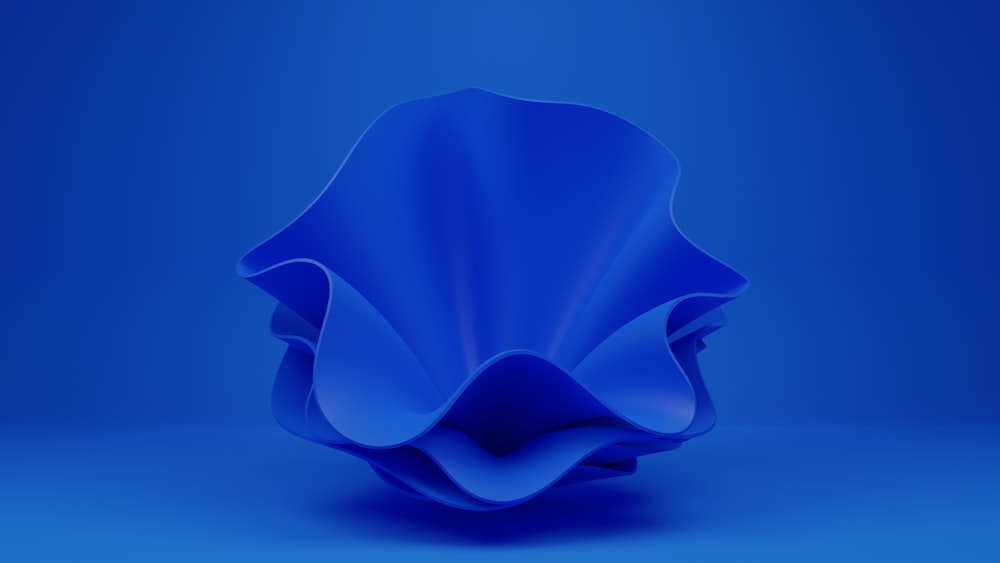 a blue object is shown on a blue background