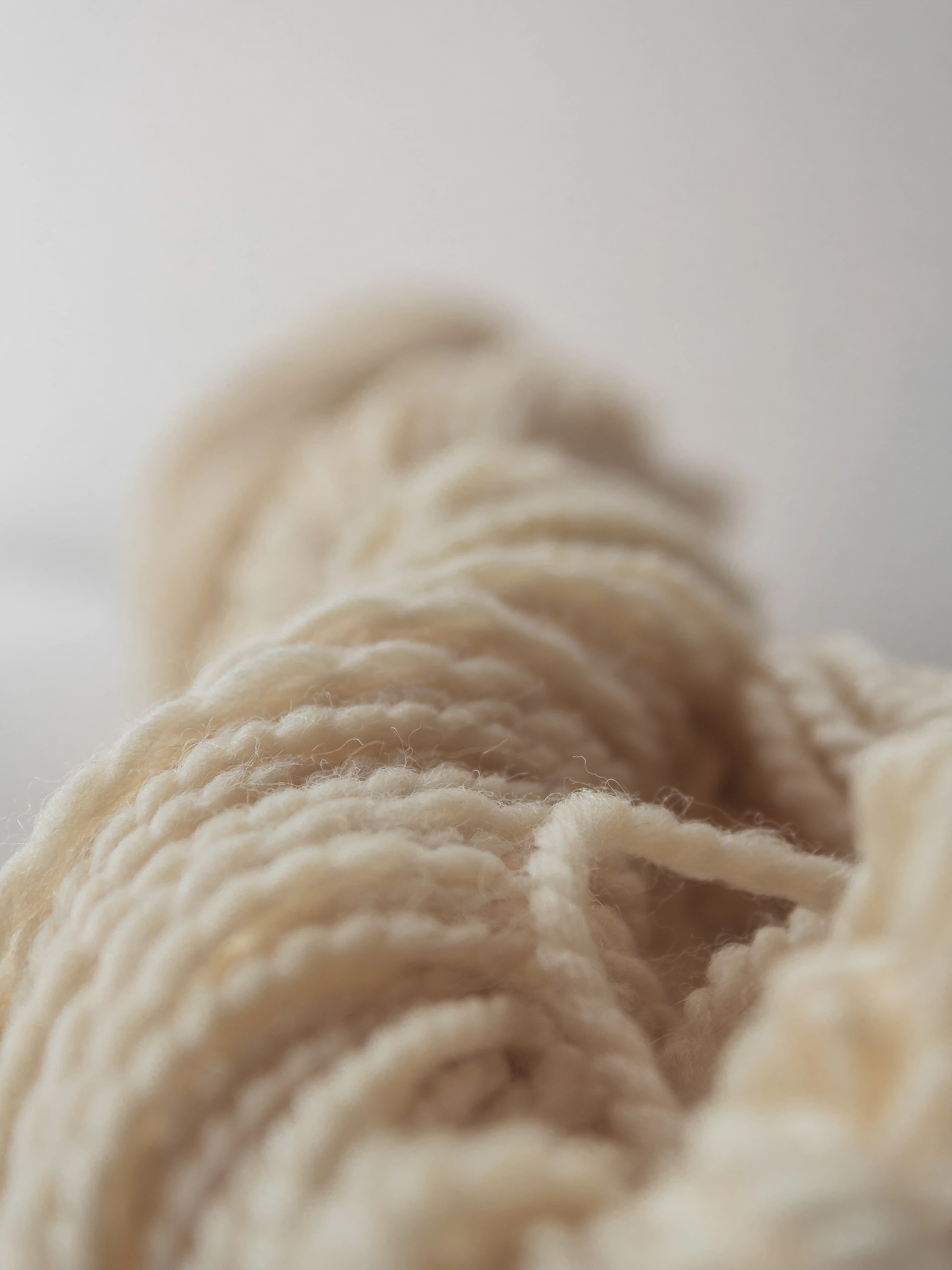 Skein of undyed yarn