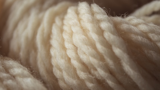 a close up of a skein of yarn
