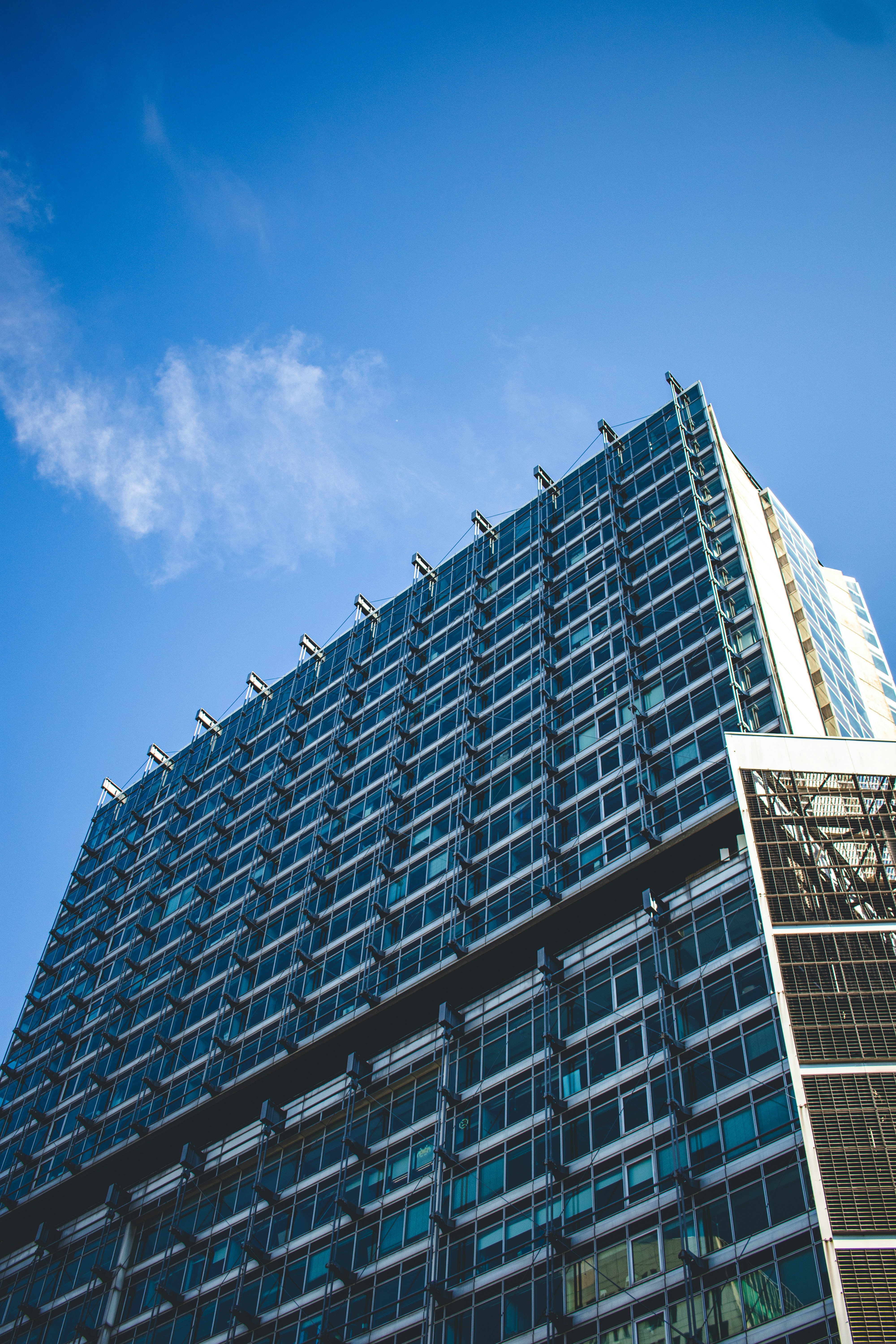 a very tall building with lots of windows