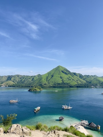 a body of water surrounded by mountains and trees