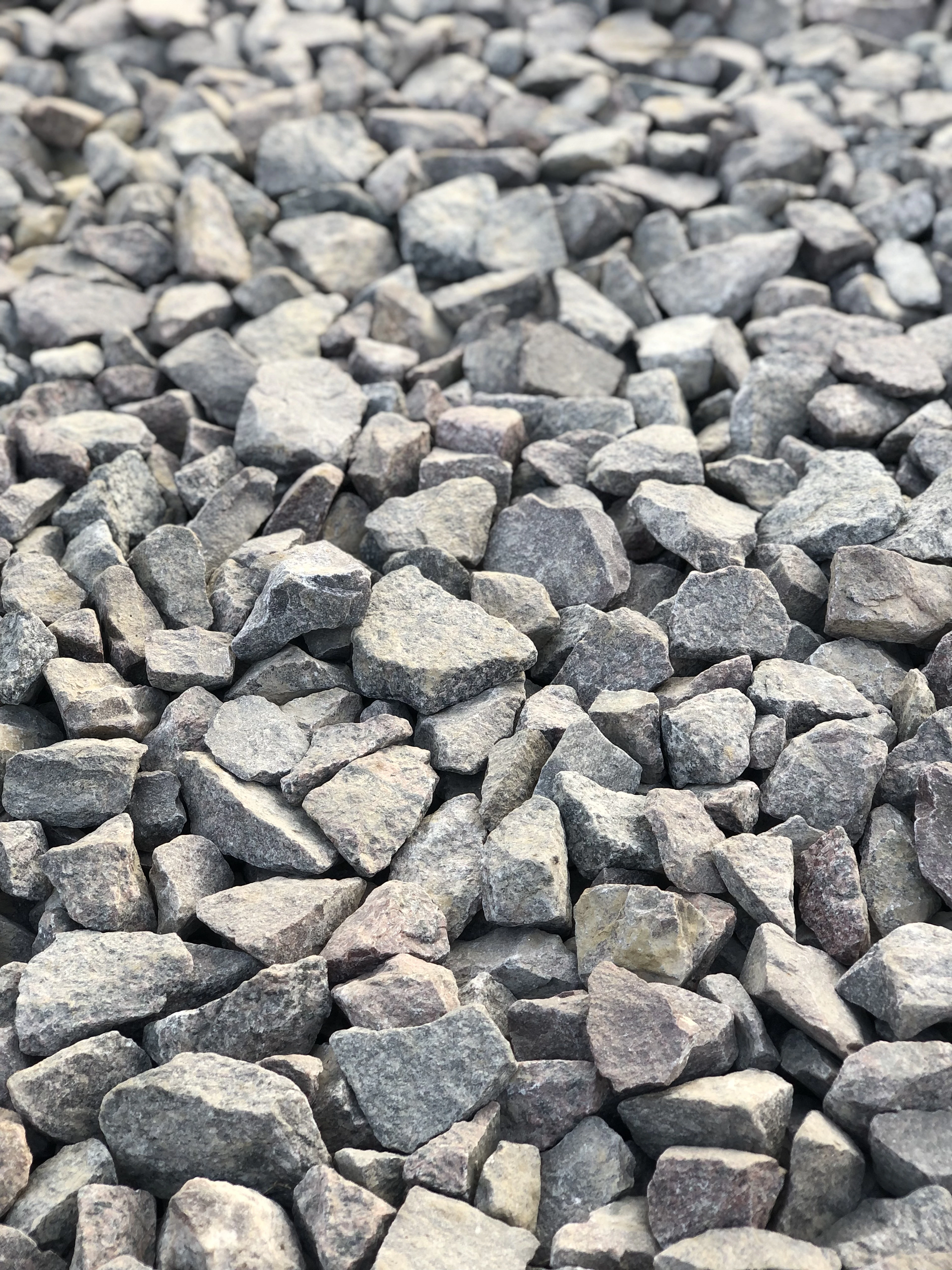 Close-up of granite aggregate stones