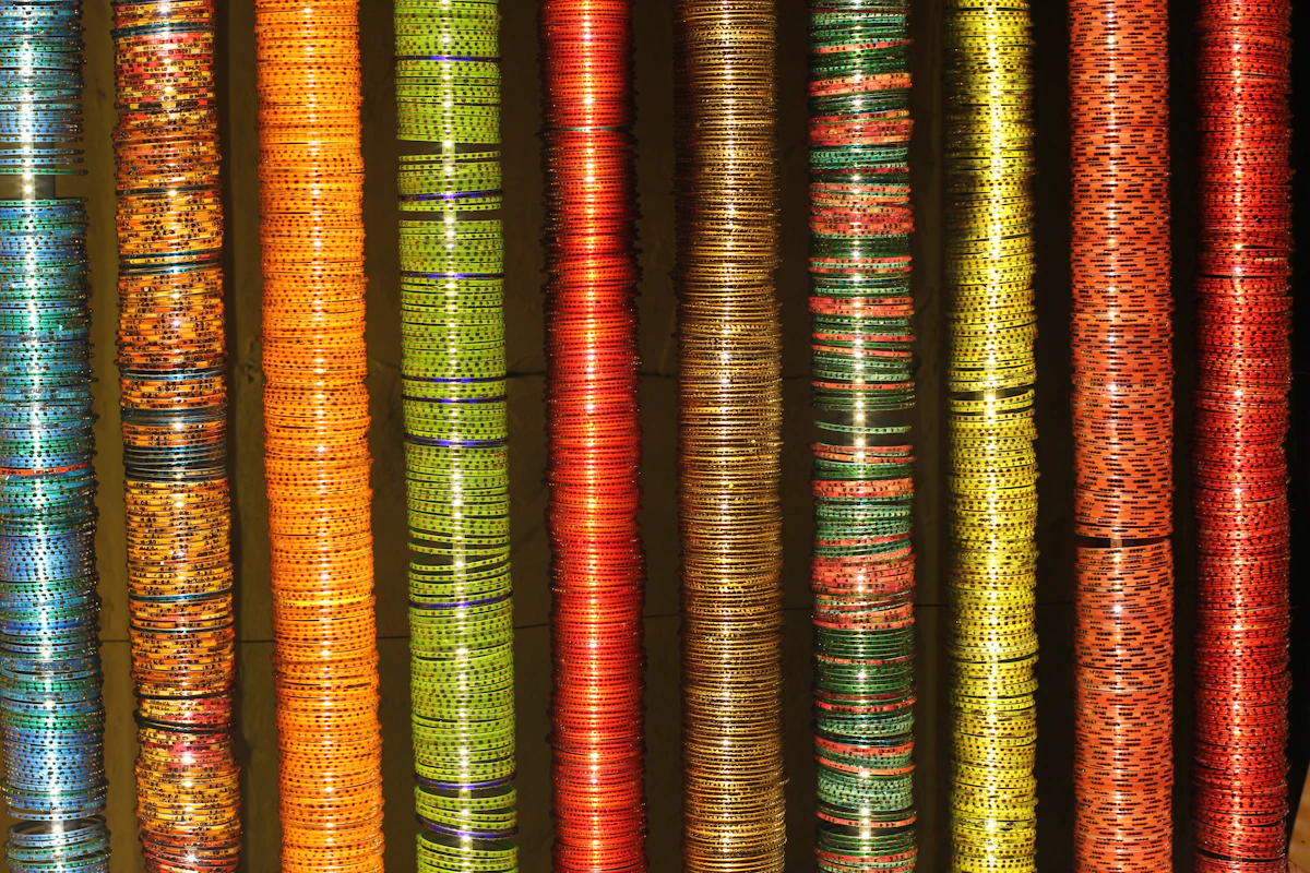 Mirror Work Fabric Bangles alternate view