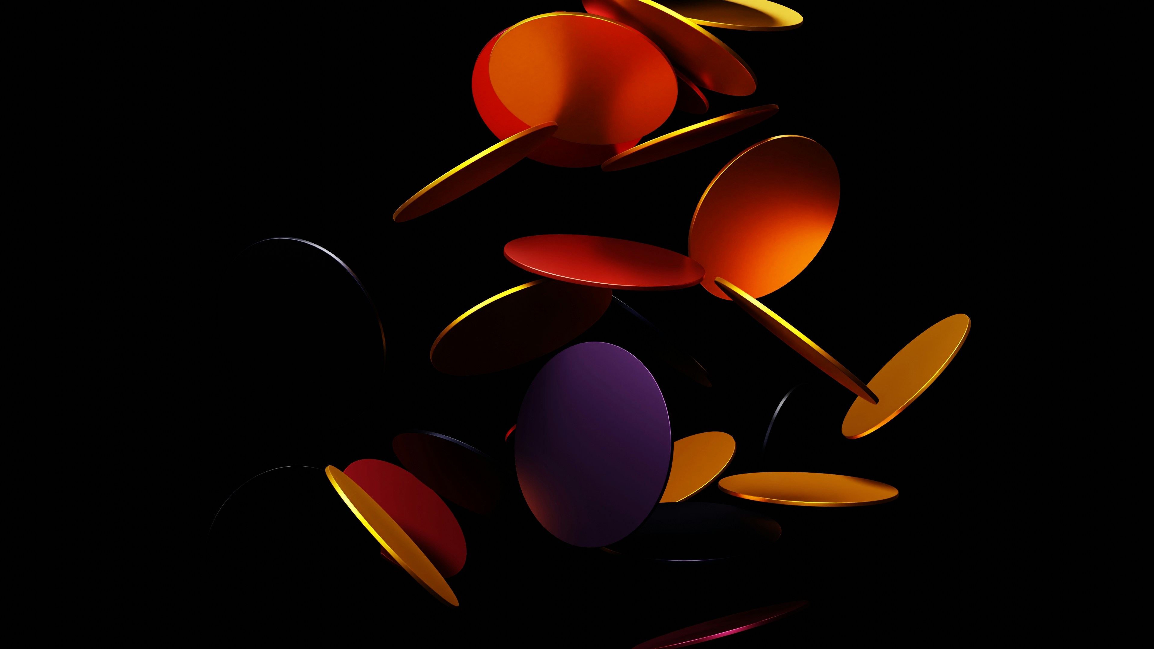 Colorful glass shapes