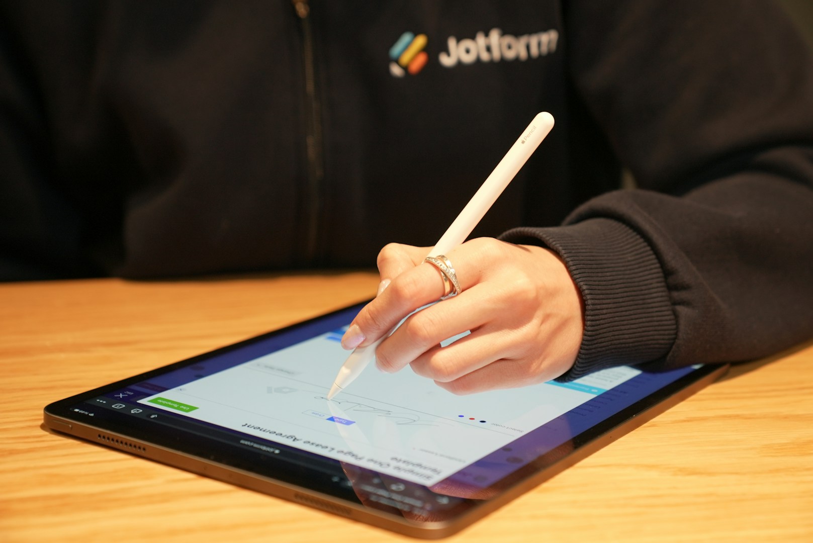 Person studying online with tablet for flexible learning