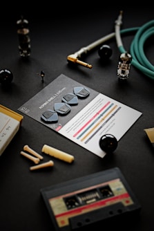 a table with a bunch of items on top of it