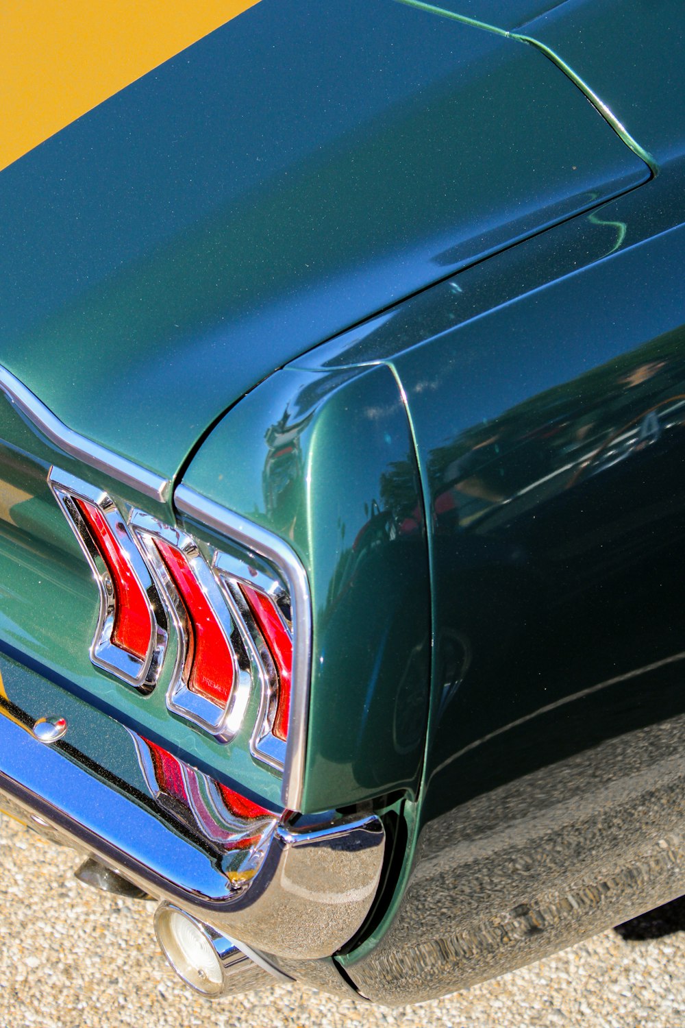 a close up of the tail end of a car