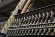Close-up of an elegant metal guardrail with intricate design details
