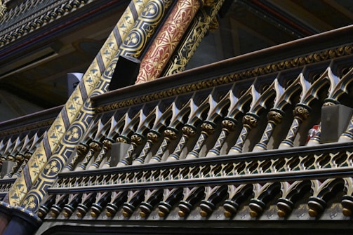 A close-up view of a stylish railing detail emphasizing craftsmanship.