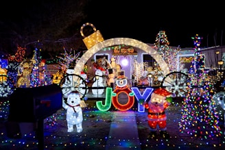 a house covered in christmas lights and decorations
