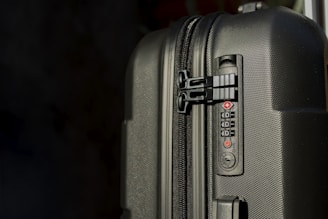 a close up of a piece of luggage