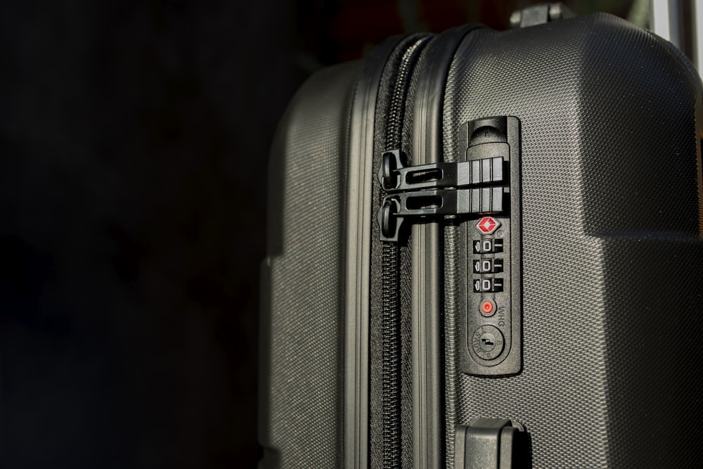 a close up of a piece of luggage