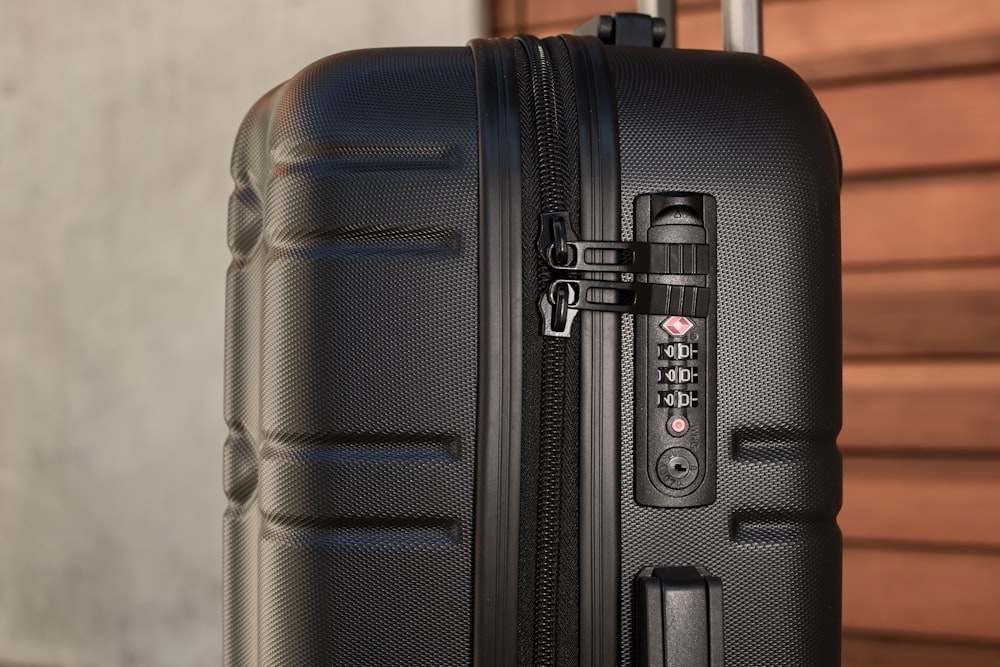 a close up of a piece of luggage